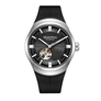 Quantum Automatic herr svart/stål, silikonband - QMG1203.351