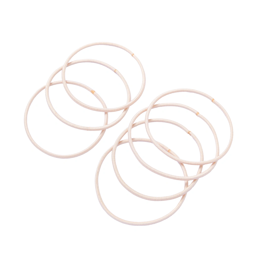 Beiga hårsnoddar, elastiska – 7-pack