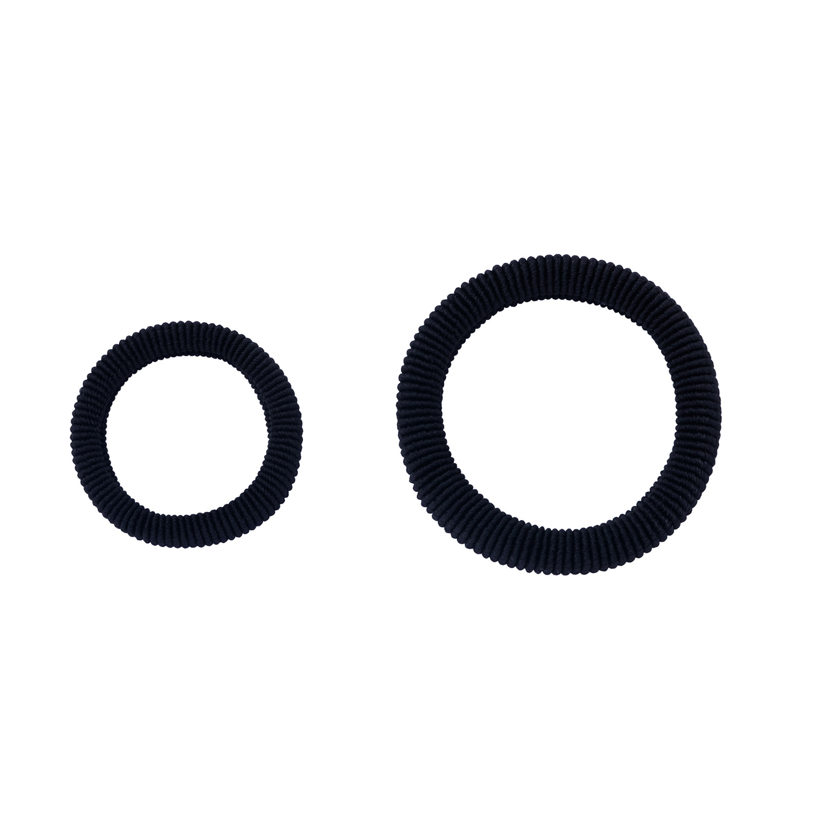 Svarta hårsnoddar, ribbade – 2-pack