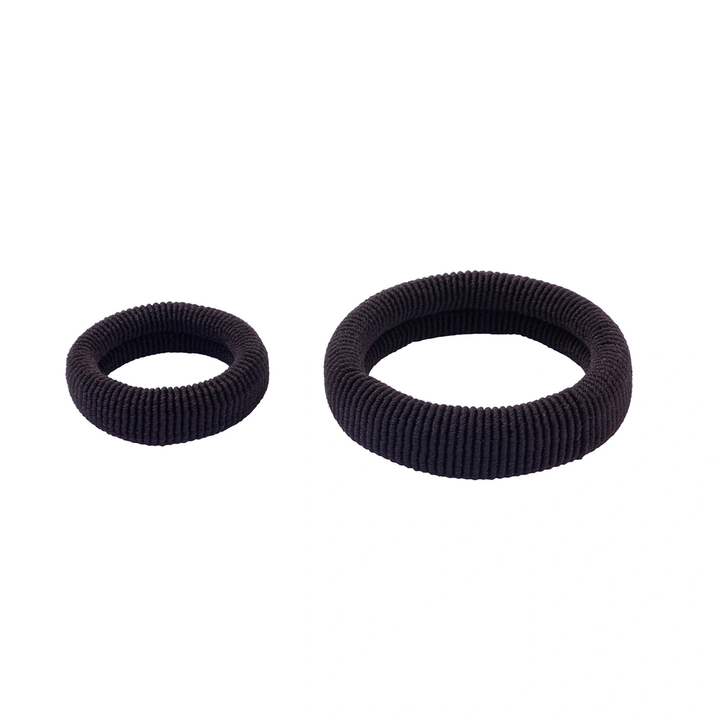 Bruna hårsnoddar, ribbade – 2-pack