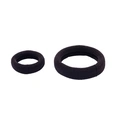 Bruna hårsnoddar, ribbade – 2-pack