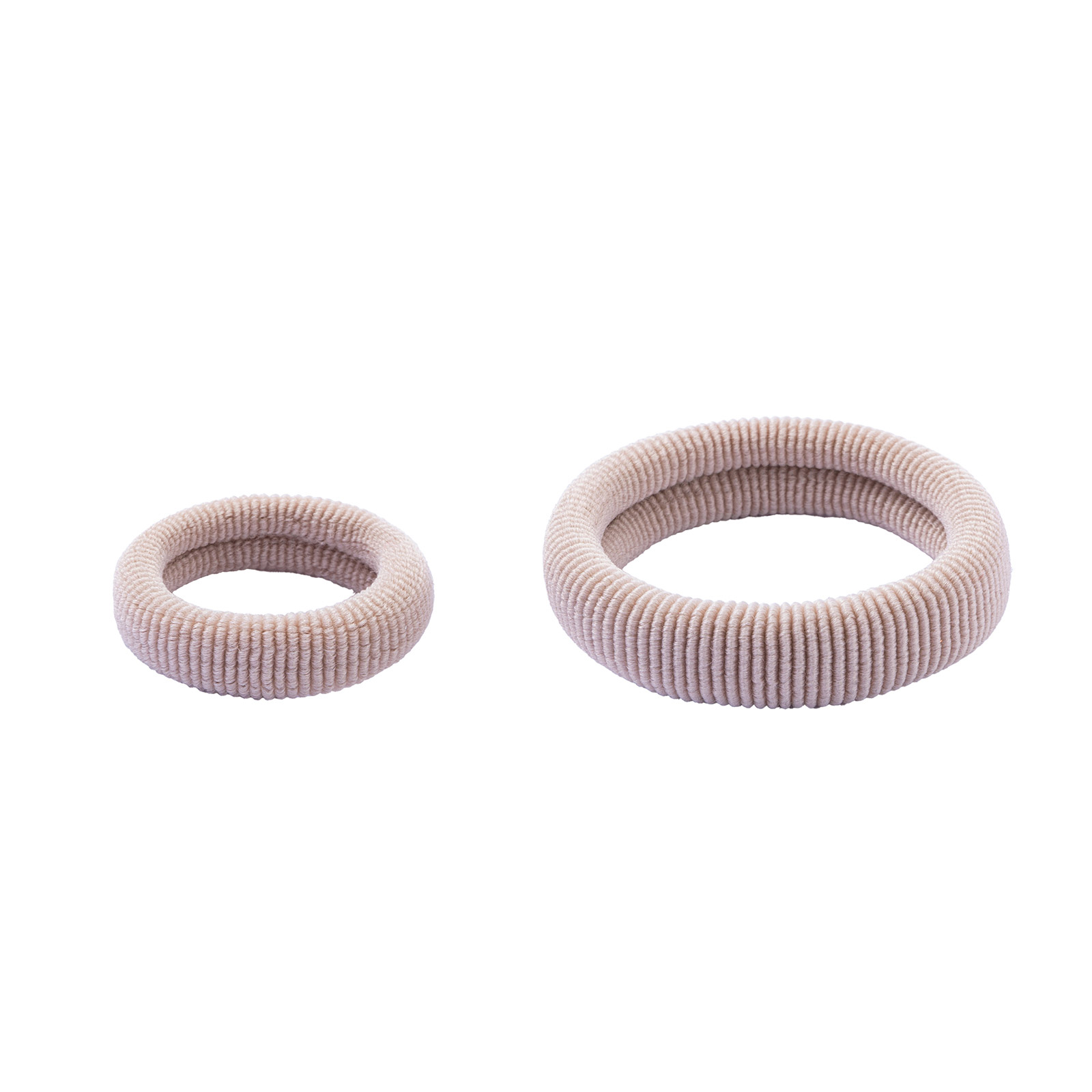 Beiga hårsnoddar, ribbade – 2-pack