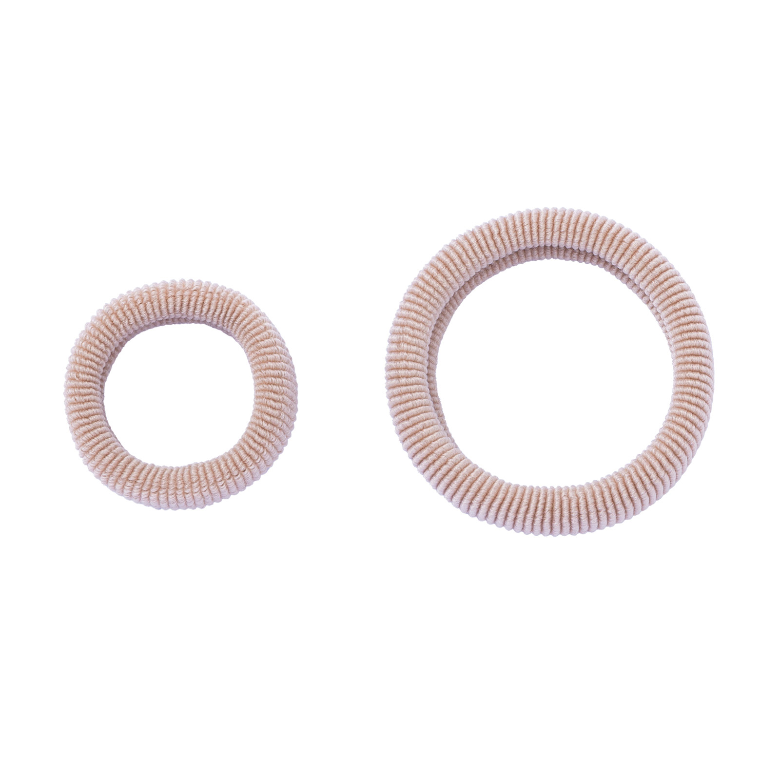 Beiga hårsnoddar, ribbade – 2-pack