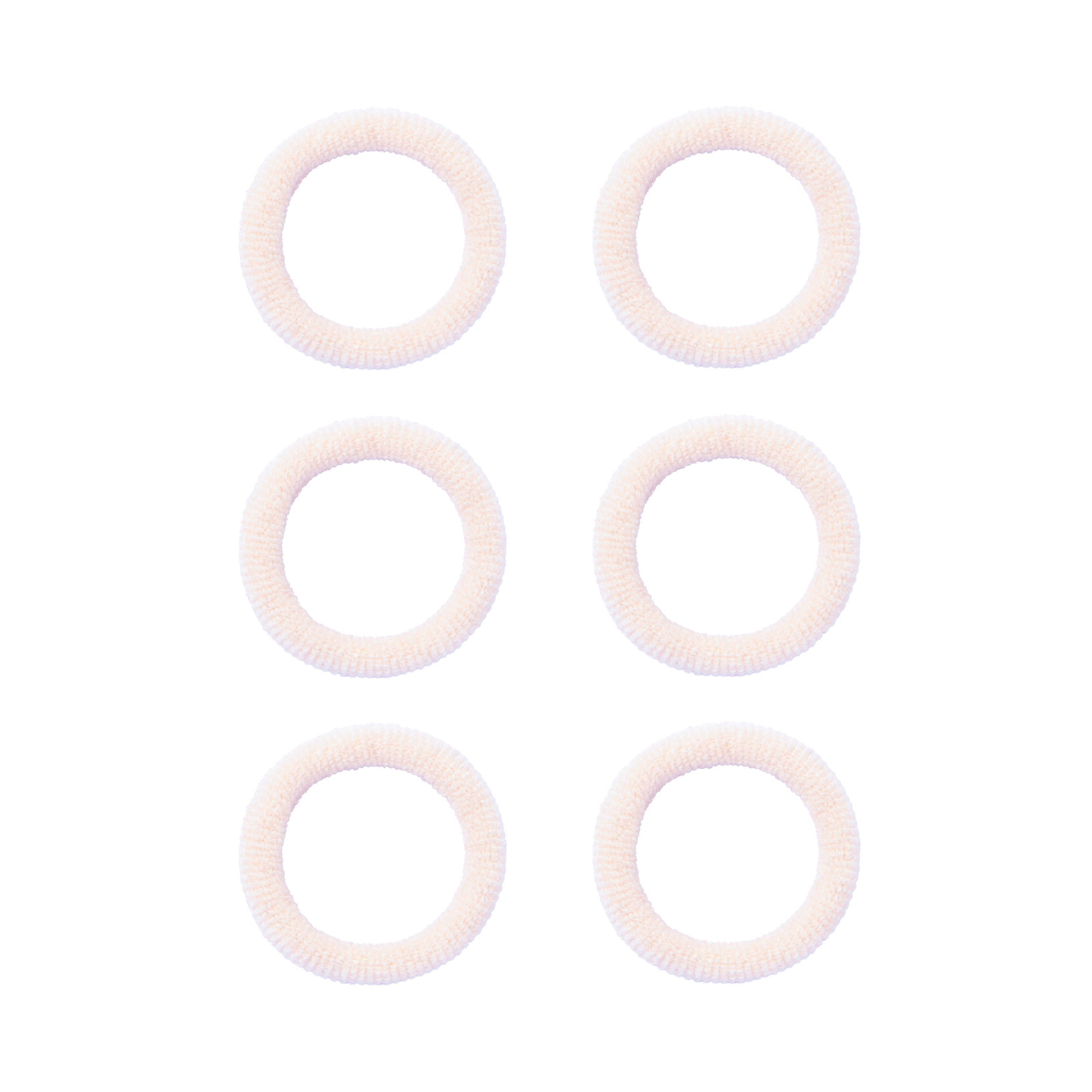 Beiga hårsnoddar, frotté – 6-pack