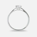 Solitärring 18k vitguld med 1,0 ct labbodlad diamant - 17,5