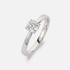Solitärring 18k vitguld med 1,0 ct labbodlad diamant - 17,5