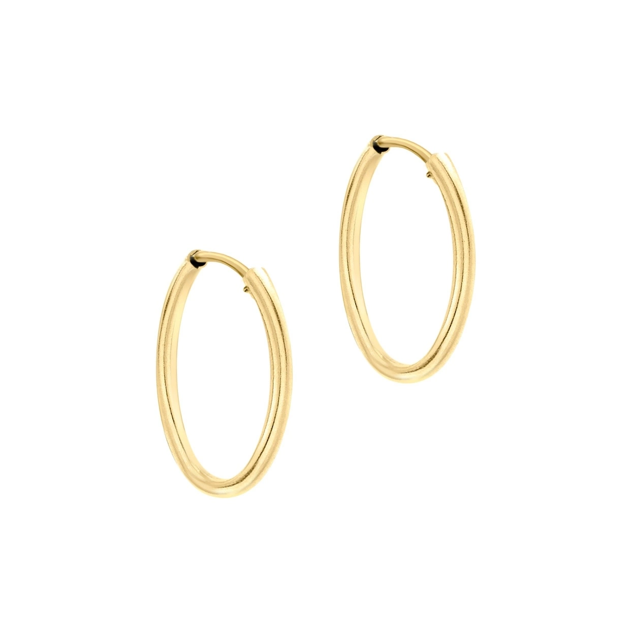 Örhängen 9k guld - rörformade hoops 13 mm
