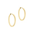 Örhängen 9k guld - rörformade hoops 13 mm