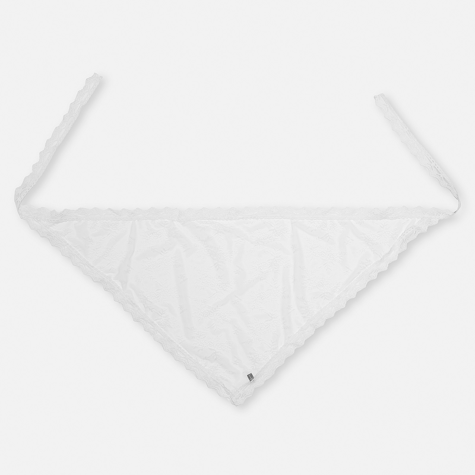Vit spetsscarf i trekantsmodell
