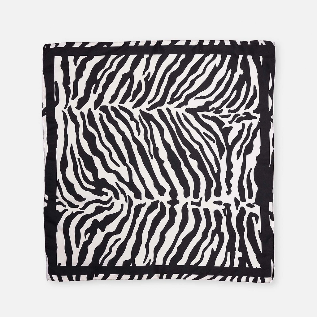 Svart och vit zebramönstrad scarf