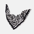 Svart och vit zebramönstrad scarf