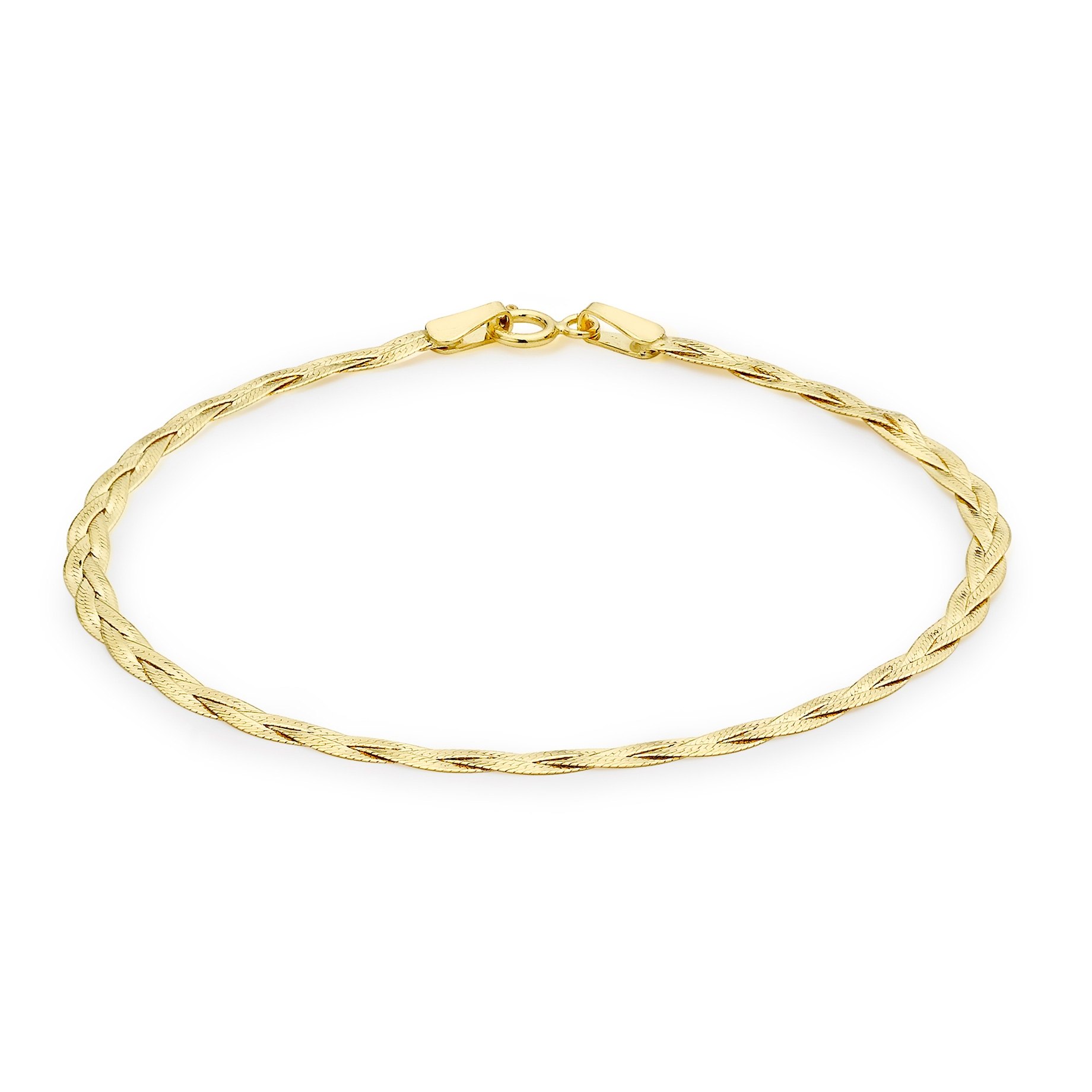 Armband dam 9k guld - Herringbone
