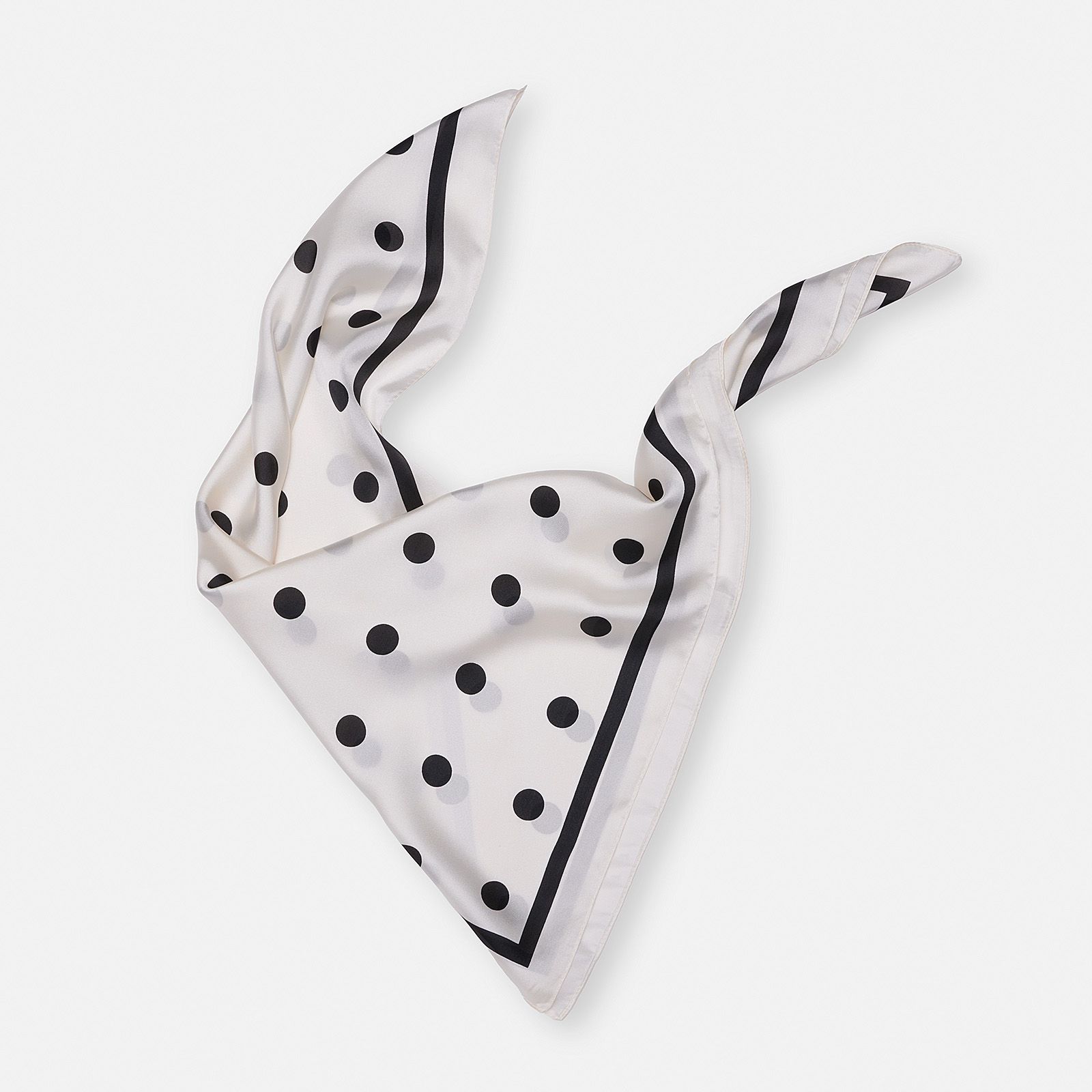 Vit och svart prickig scarf