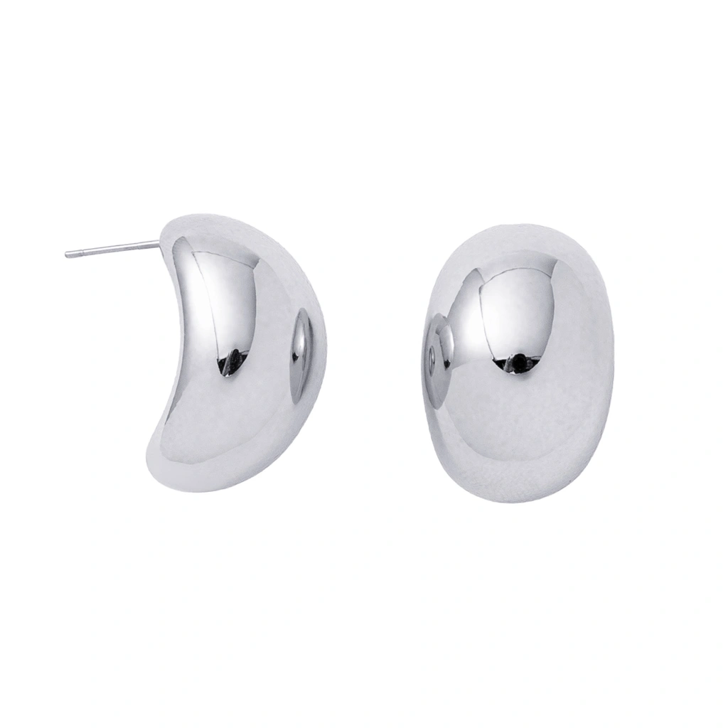 Silverfärgade örhängen, chunky droppmodell – 2,5 cm