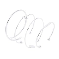 Silverfärgade armband, stela armringar i 4-pack - One size