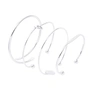 Silverfärgade armband, stela armringar i 4-pack - One size