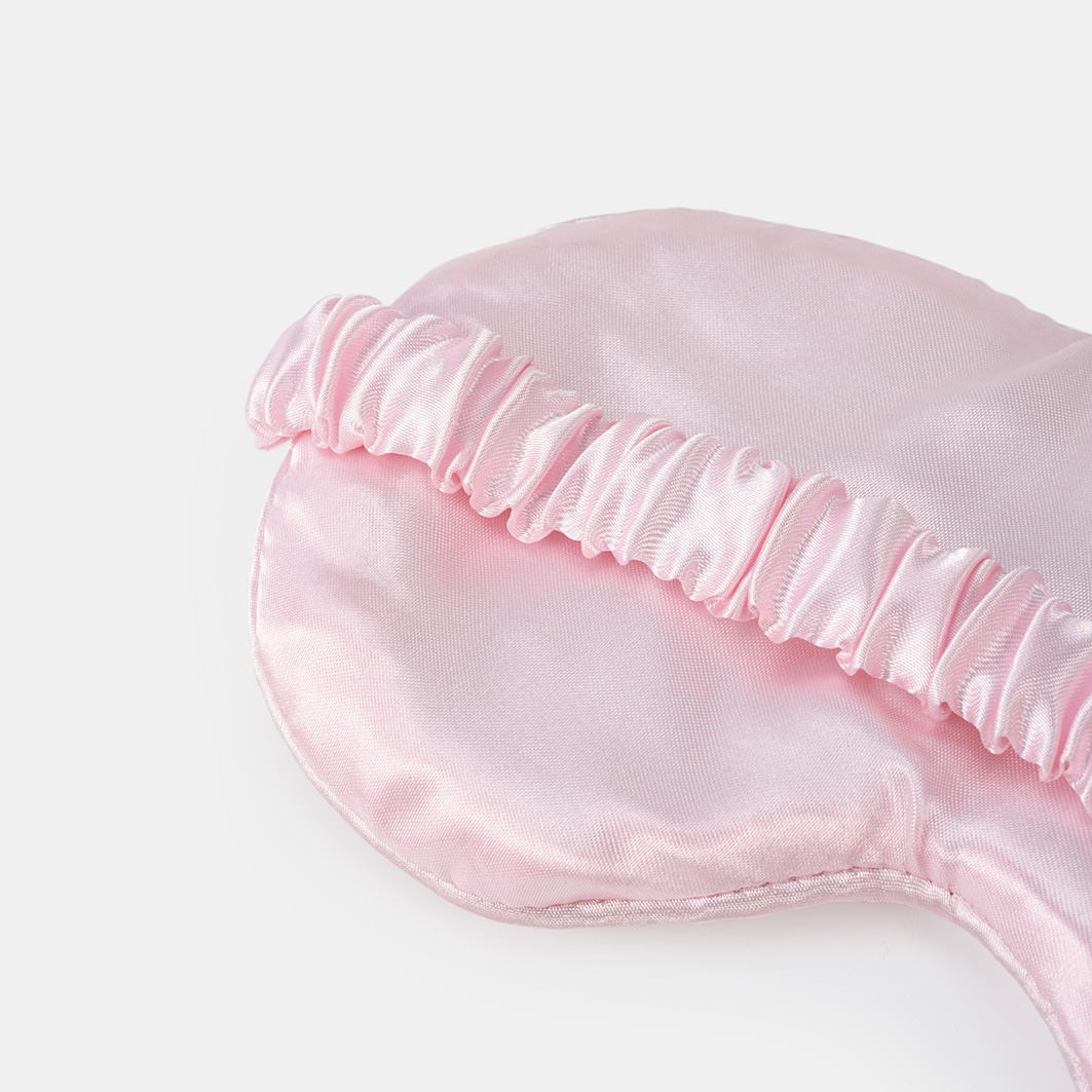 Rosa resekit med sovmask - 3 delar