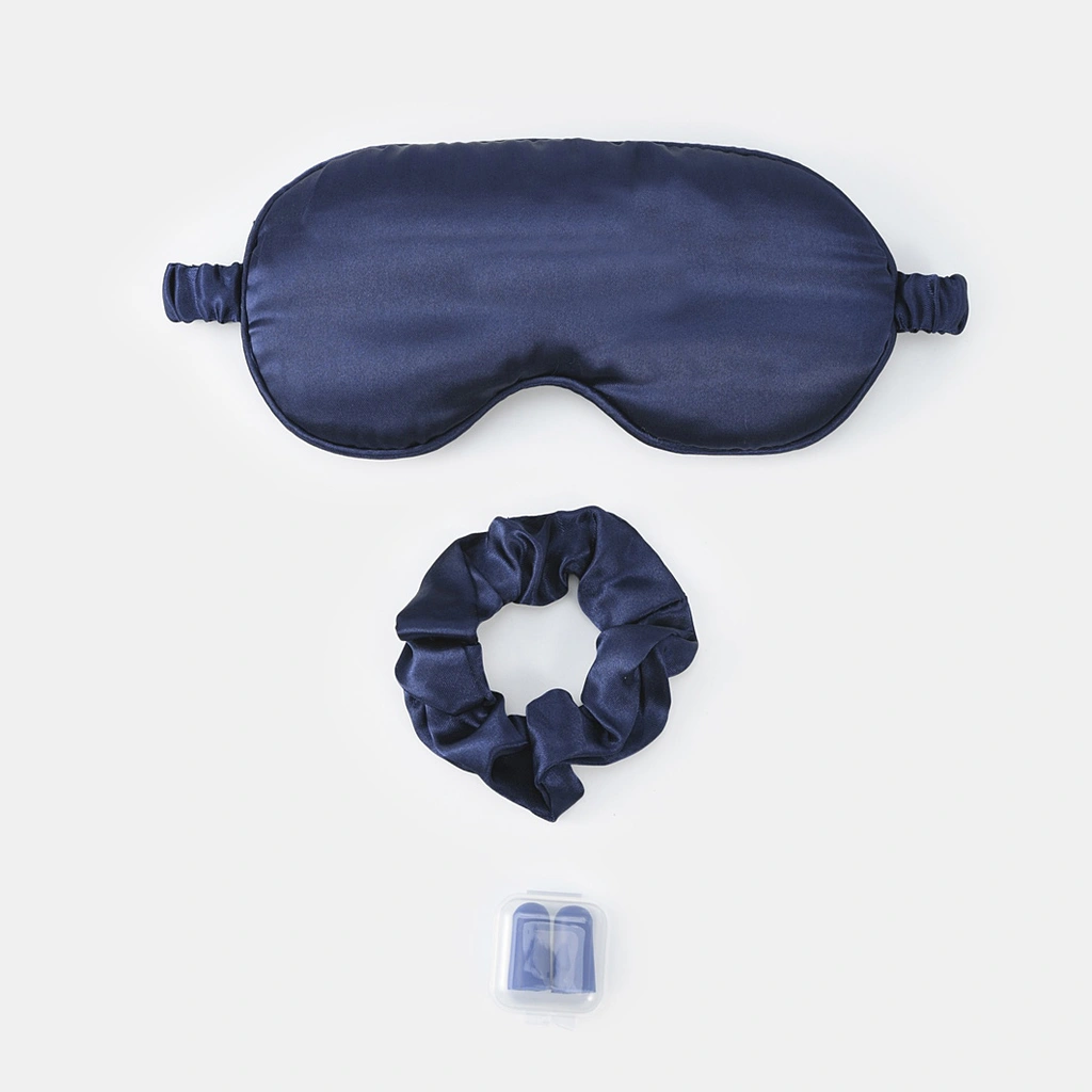 Blått resekit med sovmask - 3 delar
