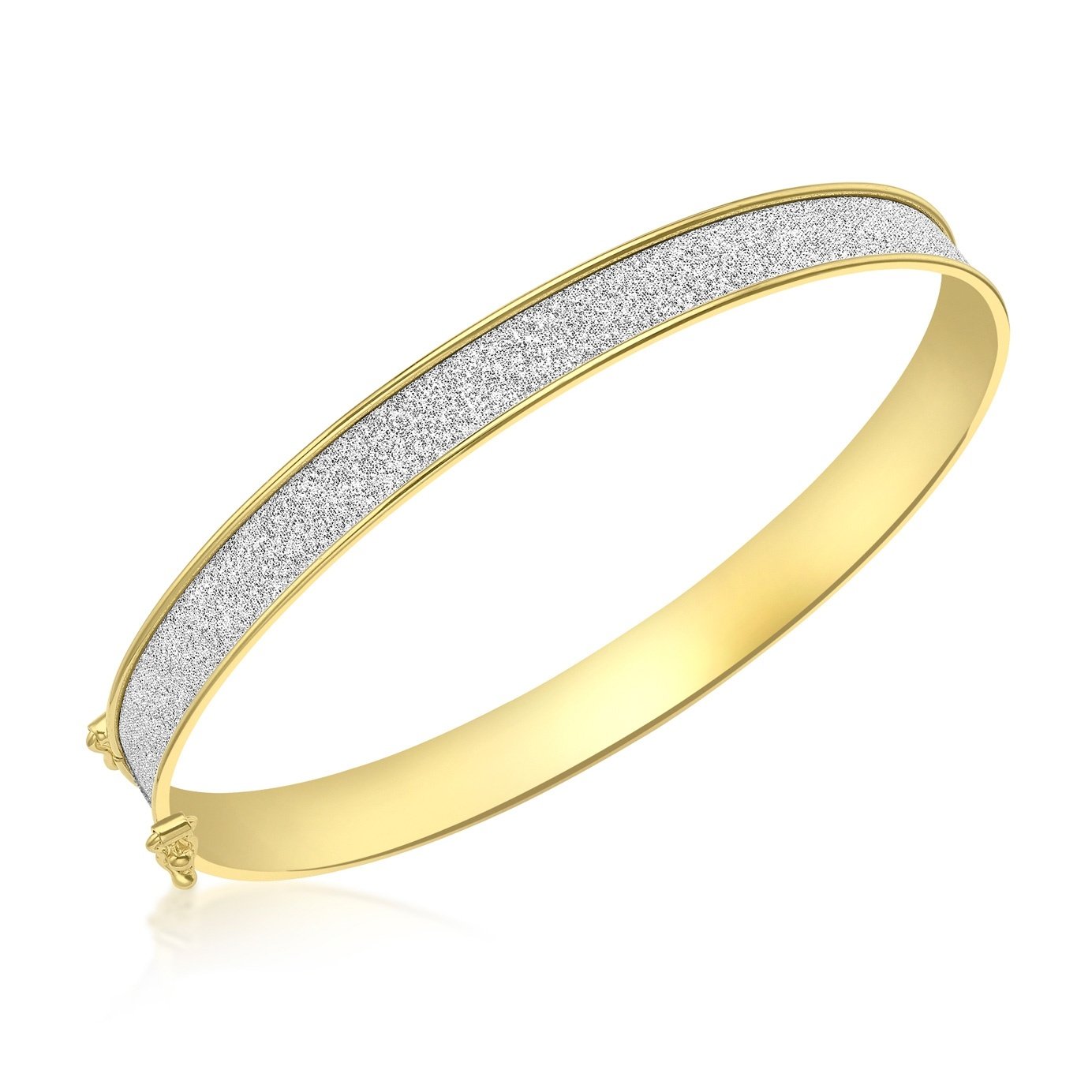 Armband dam 9k guld - bangle stardust, 55mm