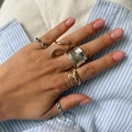 Guldfärgad ring, S-form Onesize