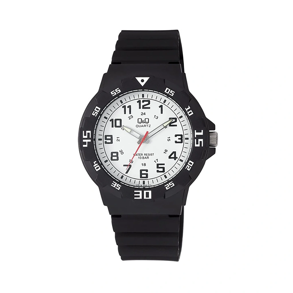 Q&Q herr vit/svart, gummiband - QVR1803