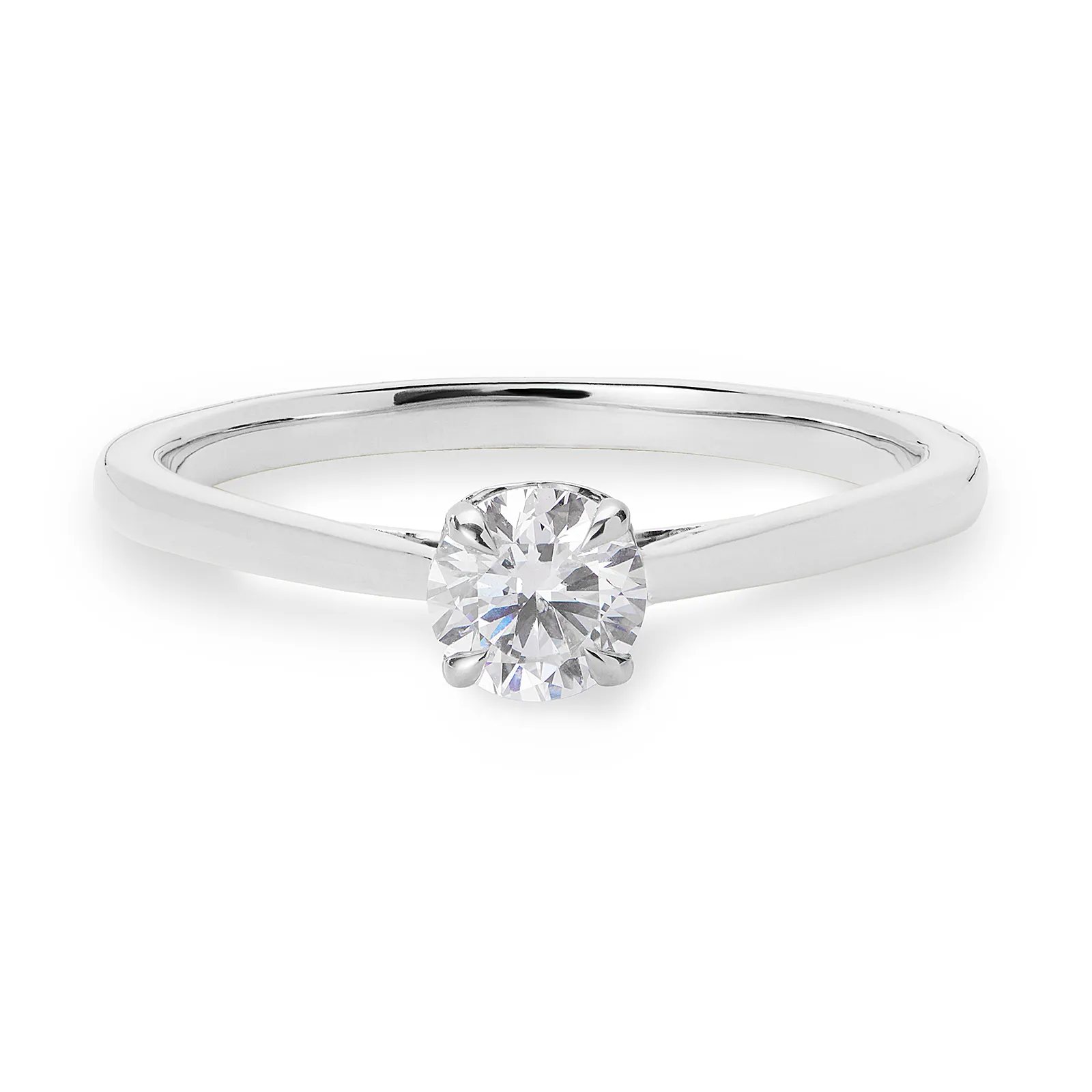 Ring 9K vitguld 0,5 ct labbodlad diamant - 17