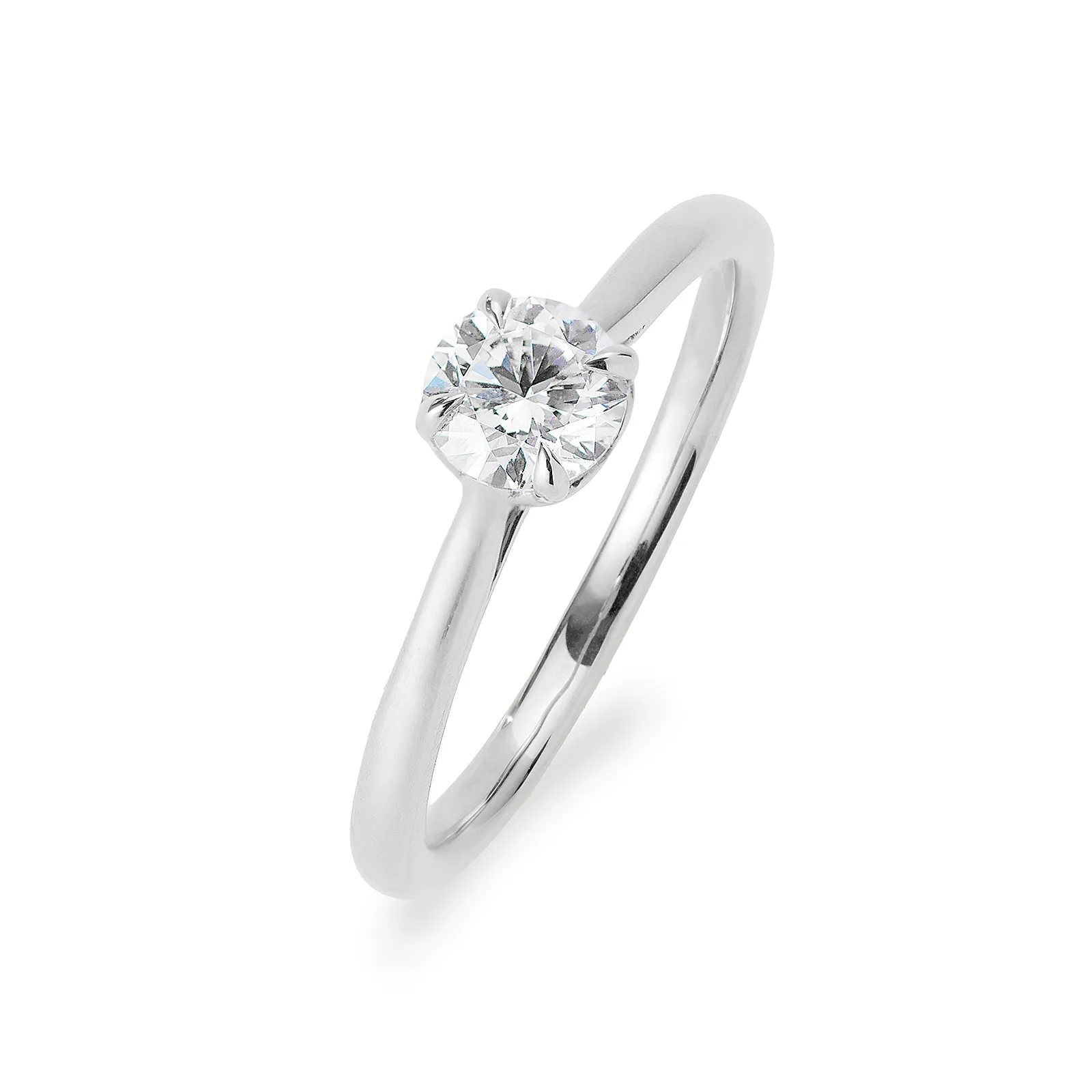 Ring 9K vitguld 0,5 ct labbodlad diamant - 17