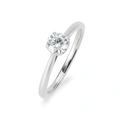 Ring 9K vitguld 0,5 ct labbodlad diamant - 17