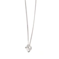 Halsband 9K vitguld 0,5 ct labbodlad diamant - 42+3cm