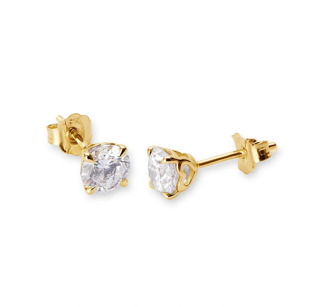Örhängen studs 9K guld 1,0 ct labbodlade diamanter