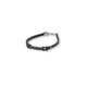 Svart armband, ID-bricka med svart läder - 19+2,5 cm
