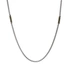 Stålhalsband för herr, boxkedja 4 mm med grön tråd - 55+5 cm