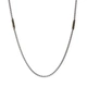 Stålhalsband för herr, boxkedja 4 mm med grön tråd - 55+5 cm