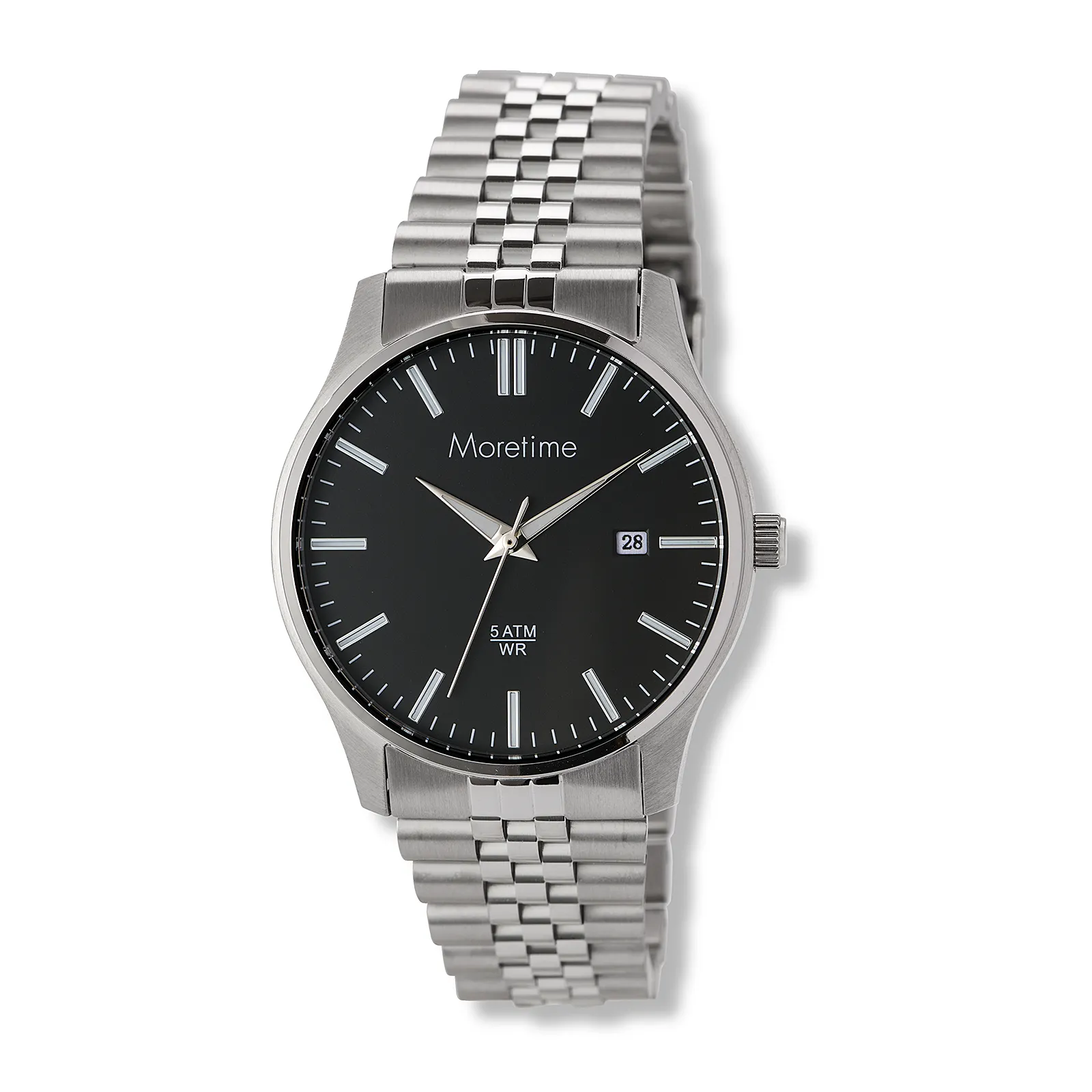 Moretime herrklocka svart/silver, metallband - M41974-232