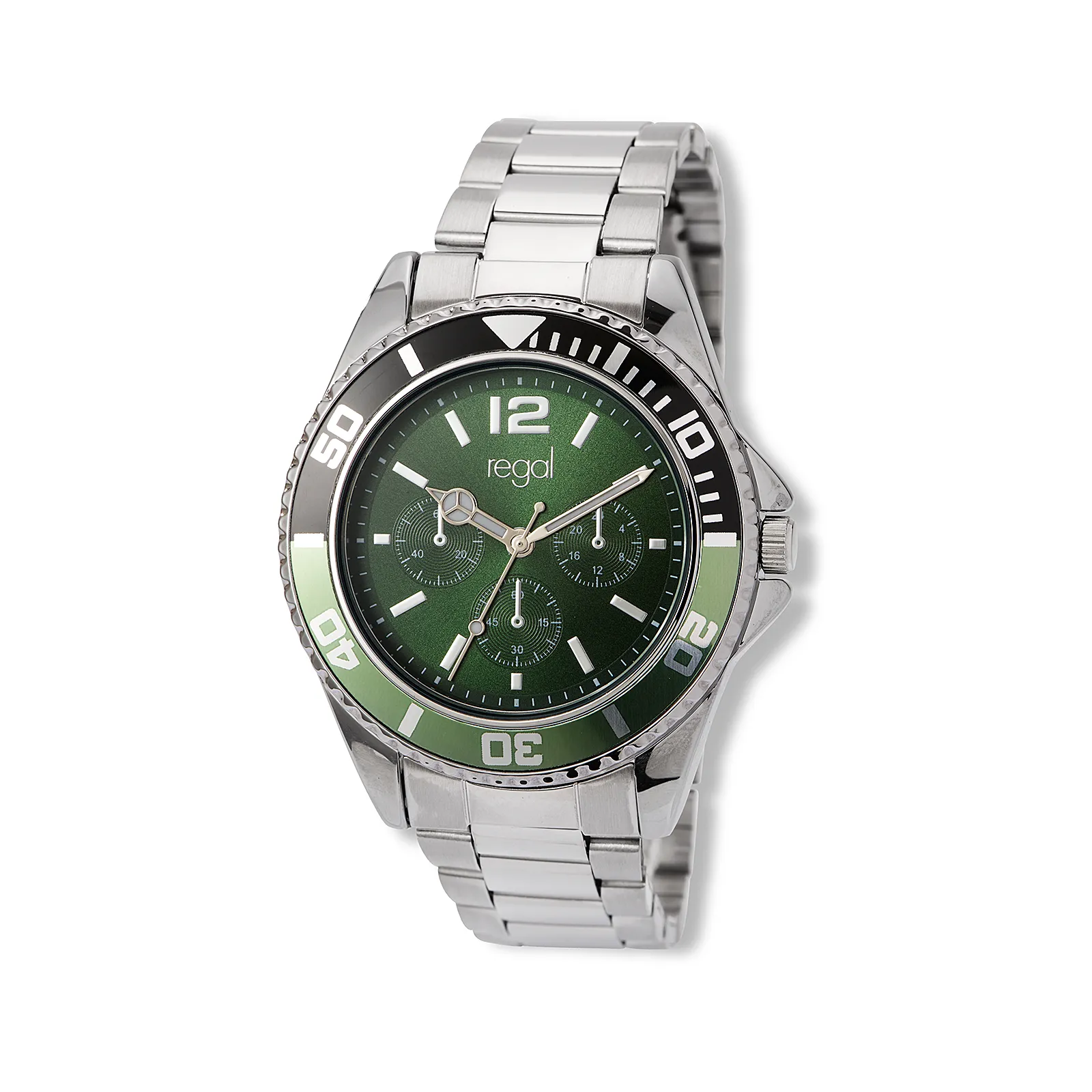 Regal herrklocka grön/silver, metallband - R88013-432