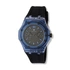 Black Oak herrklocka svart/blå gummiband - B88461-337