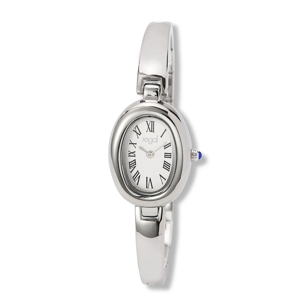 Regal damklocka silver, stelt metallband - R11034-122