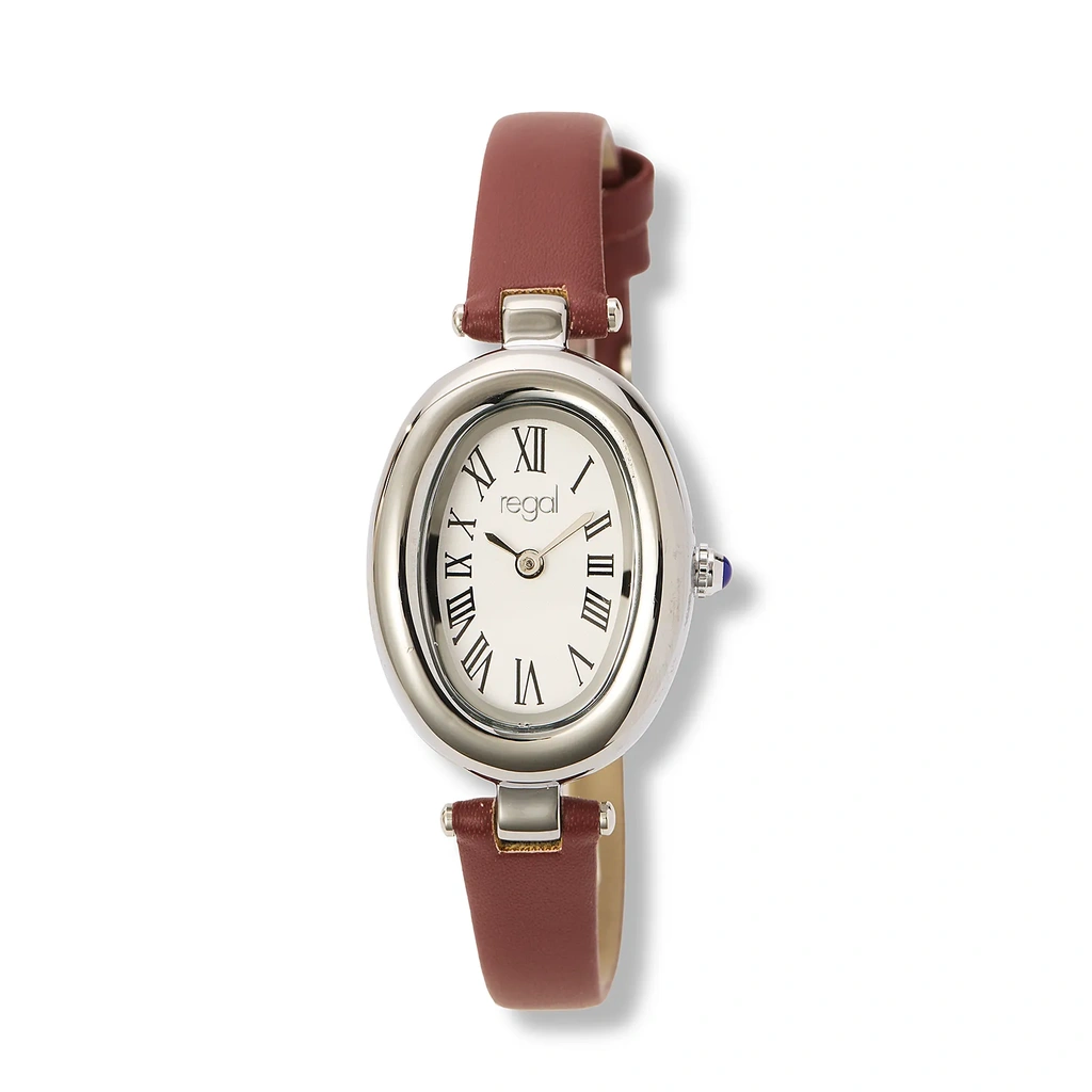 Regal damklocka silver brunt band - R11034-126