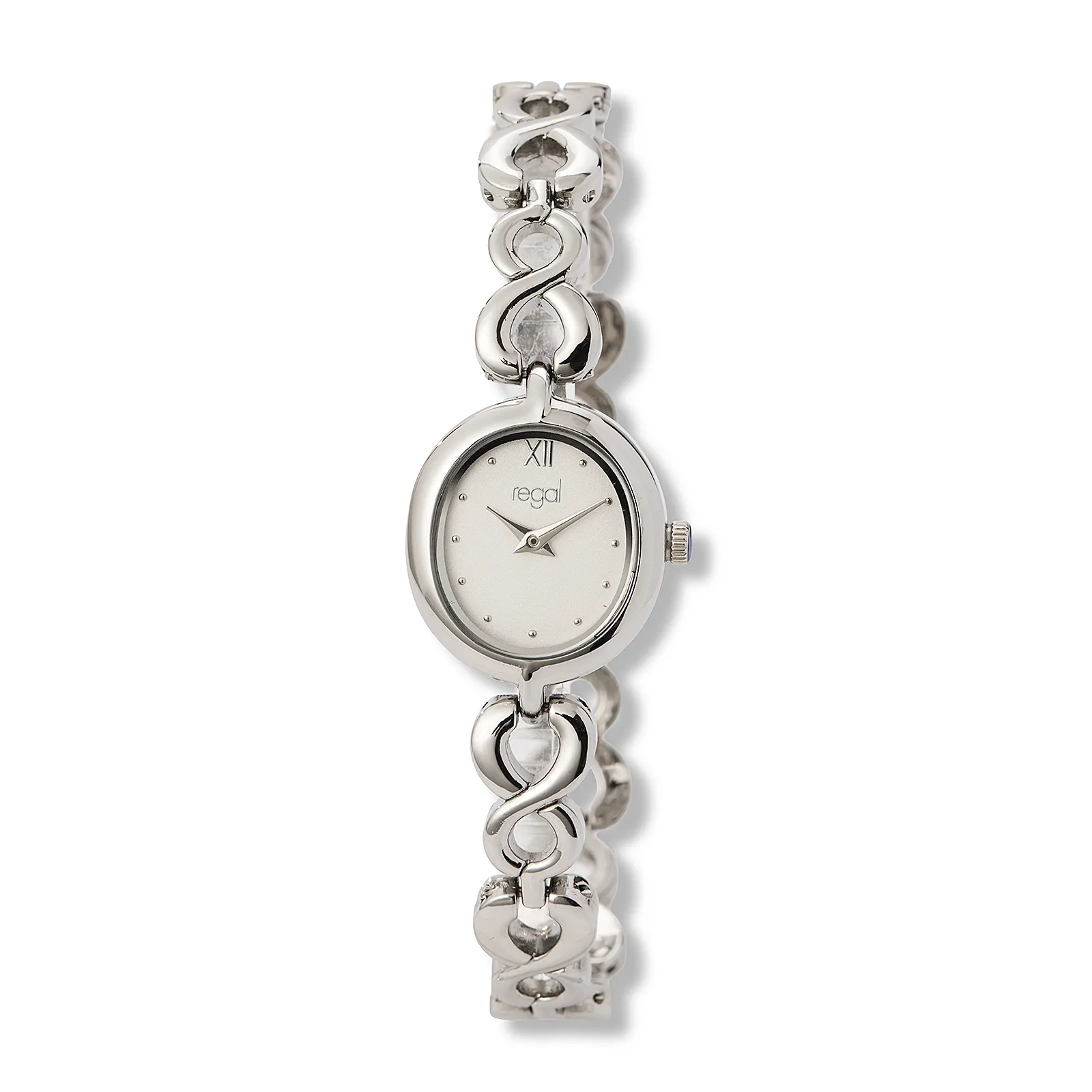 Regal damklocka silver, metallband - R25074-642