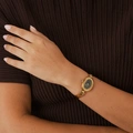 Regal damklocka svart/guld, stelt metallband - R11038-222
