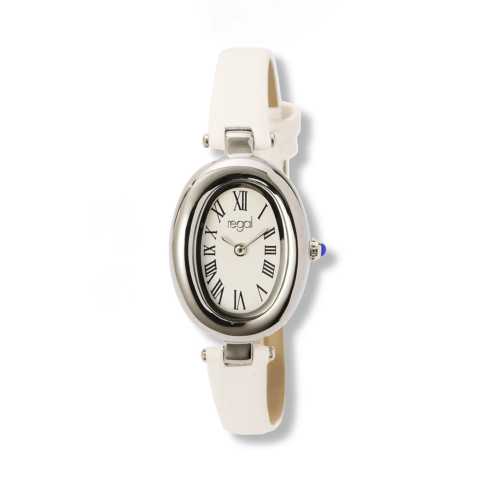 Regal damklocka vit/silver vitt band - R11034-121