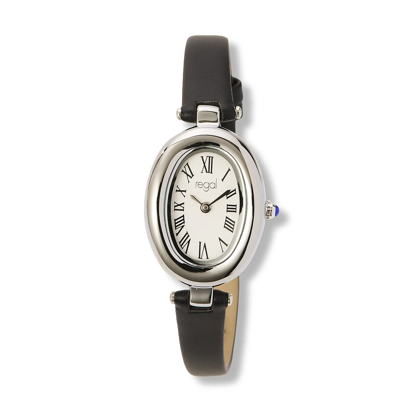 Regal damklocka vit/silver svart band - R11034-127