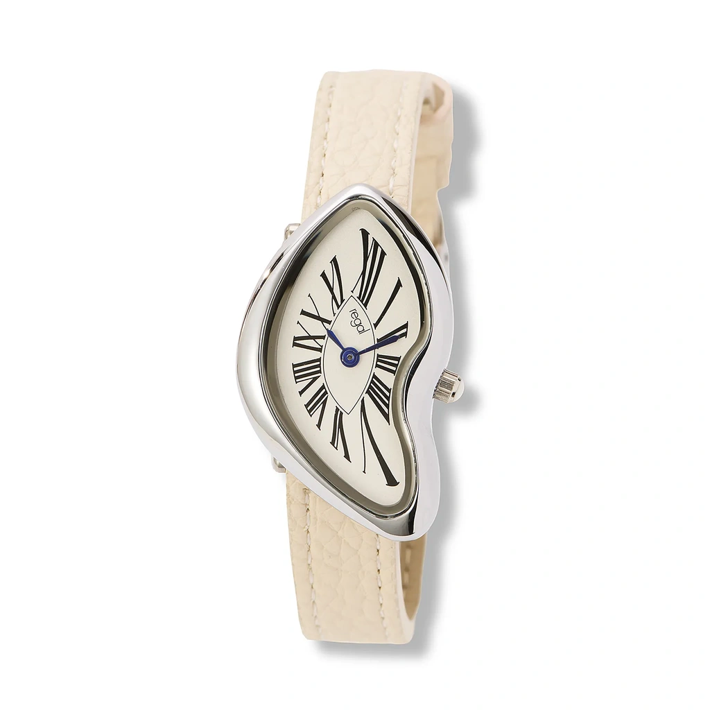 Regal damklocka vit/silver, vitt band - R25114-621