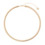 Guldfärgat halsband, bred ormlänk 7mm - 42+5cm