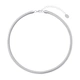 Silverfärgat halsband, bred ormlänk 7mm - 42+5cm
