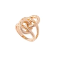 Guldfärgad ring, sammankopplade cirklar i knutdesign - 17mm