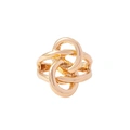 Guldfärgad ring, sammankopplade cirklar i knutdesign - 17mm