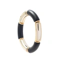 Guldfärgat armband, böjda rör i svart och guld - Justerbar