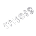 Silverfärgade ringar 7-pack, varierande mönster - 18mm