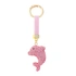 Nyckelring med rosa glittrande delfin